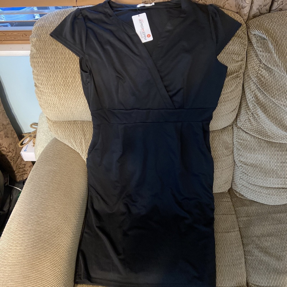 Ceasikery Women's Black Dress 2XL – Elegant, Classic Fit